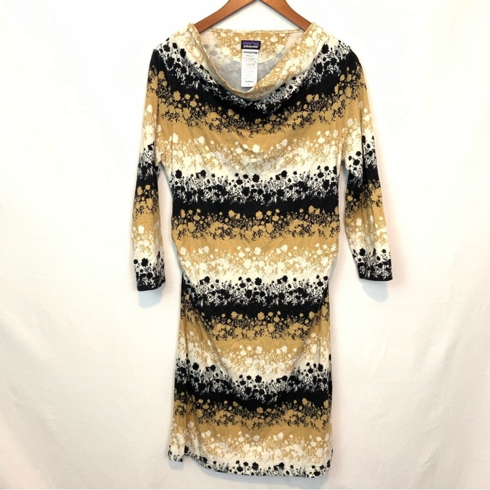 Patagonia Floral Colorblock Yoga Ruching Dress